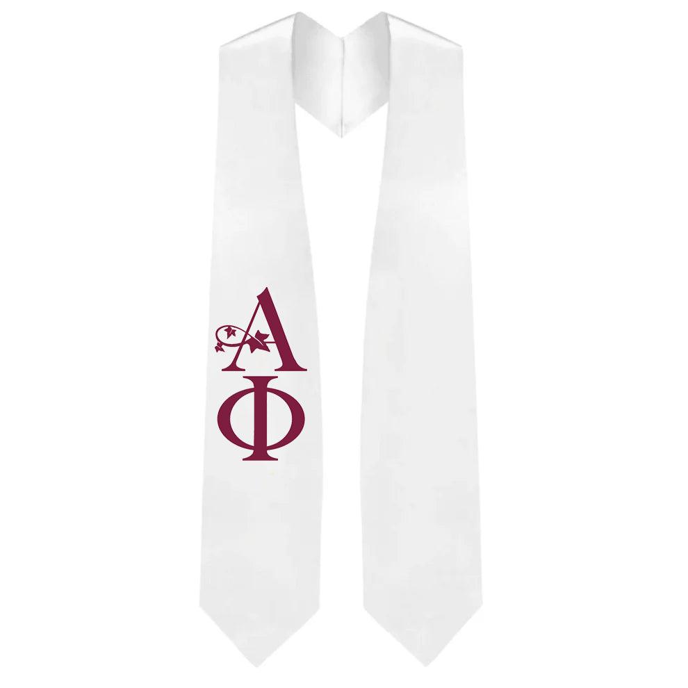Alpha Phi Greek Lettered Stole - Graduation Gown and Cap