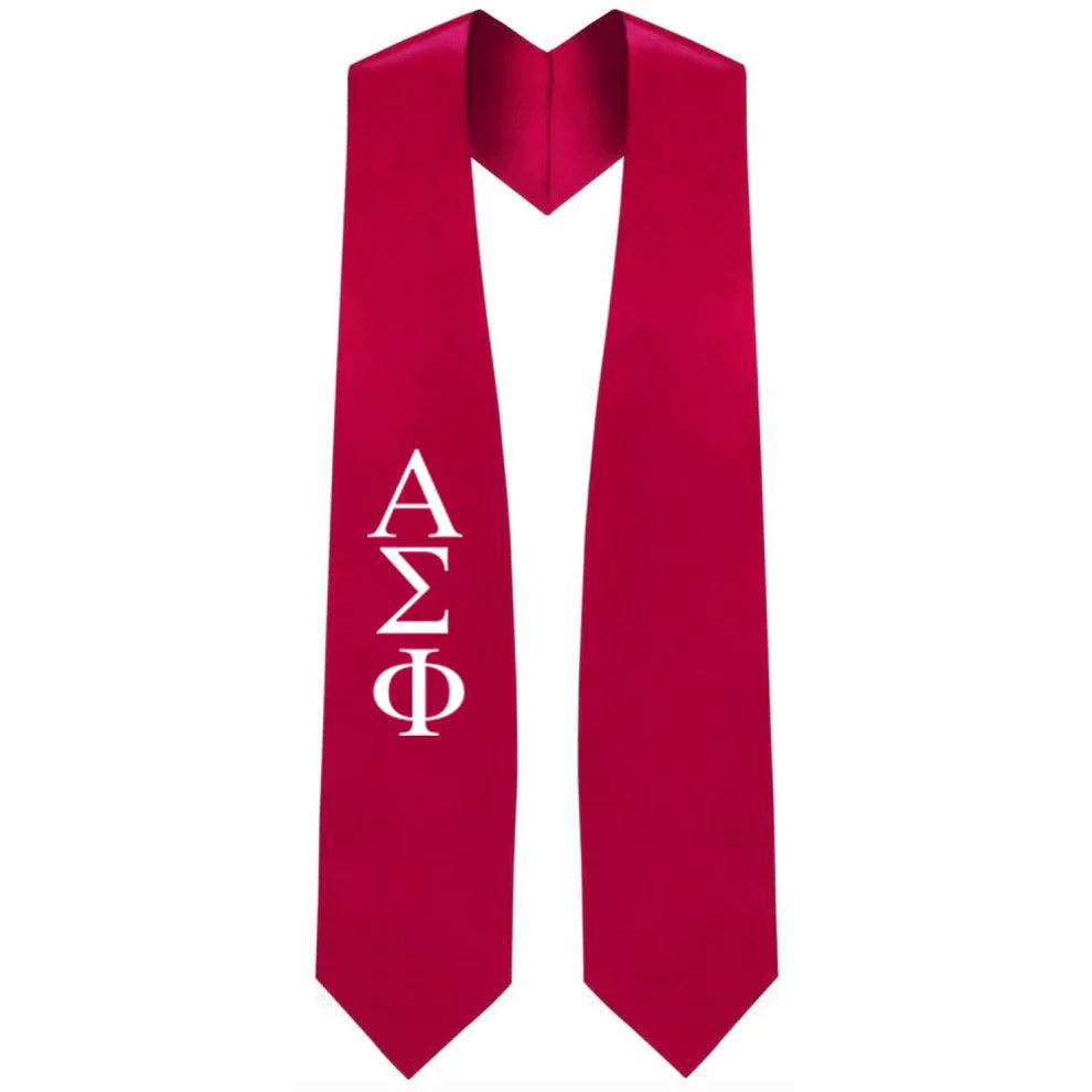 Alpha Sigma Phi Greek Lettered Stole - Graduation Gown and Cap