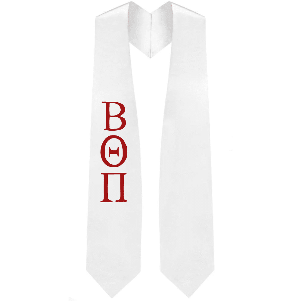Beta Theta Pi Greek Lettered Stole - Graduation Gown and Cap