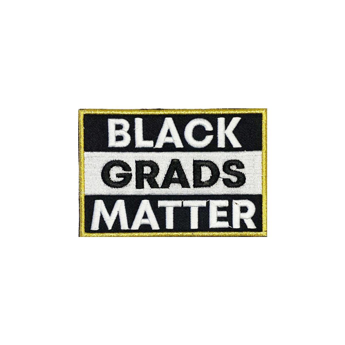 Silver BLACK GRADS MATTER Graduation Stole - Graduation Gown and Cap
