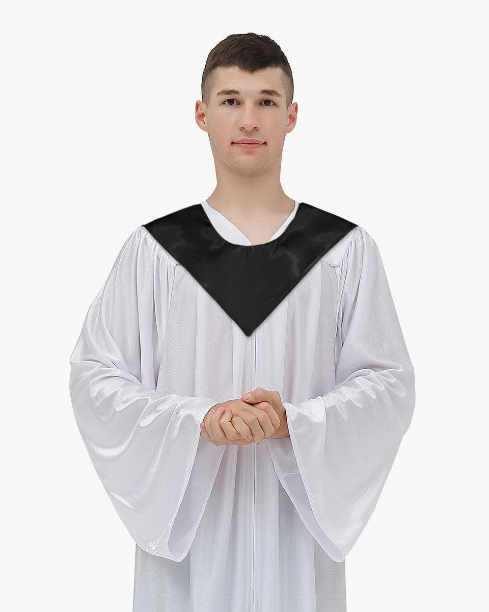 Traditional One Color V Stoles - 10 Colors Available - Graduation Gown and Cap