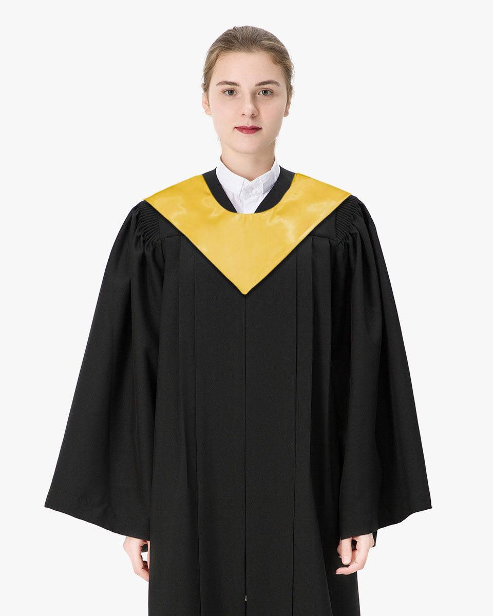 Traditional One Color V Stoles - 10 Colors Available - Graduation Gown and Cap