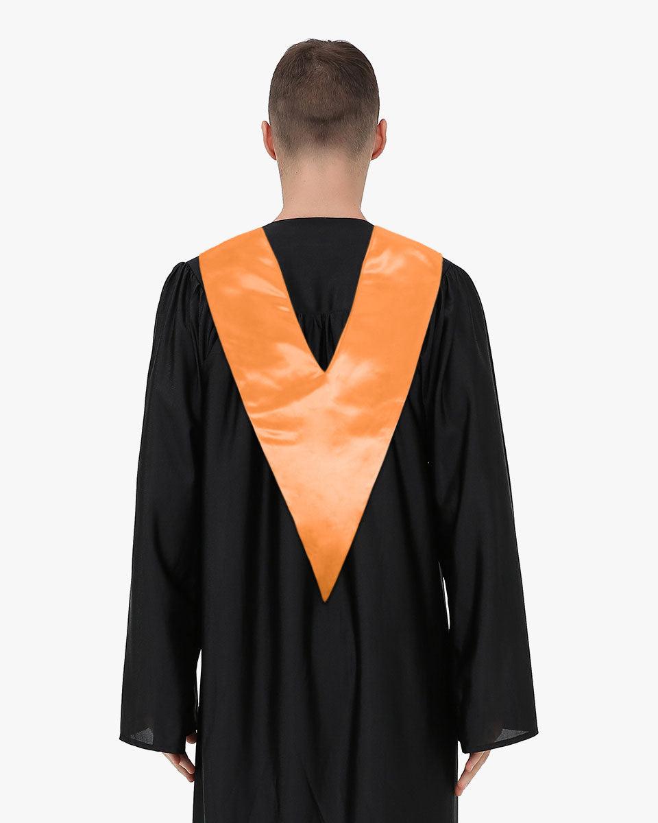 Traditional One Color V Stoles - 10 Colors Available - Graduation Gown and Cap