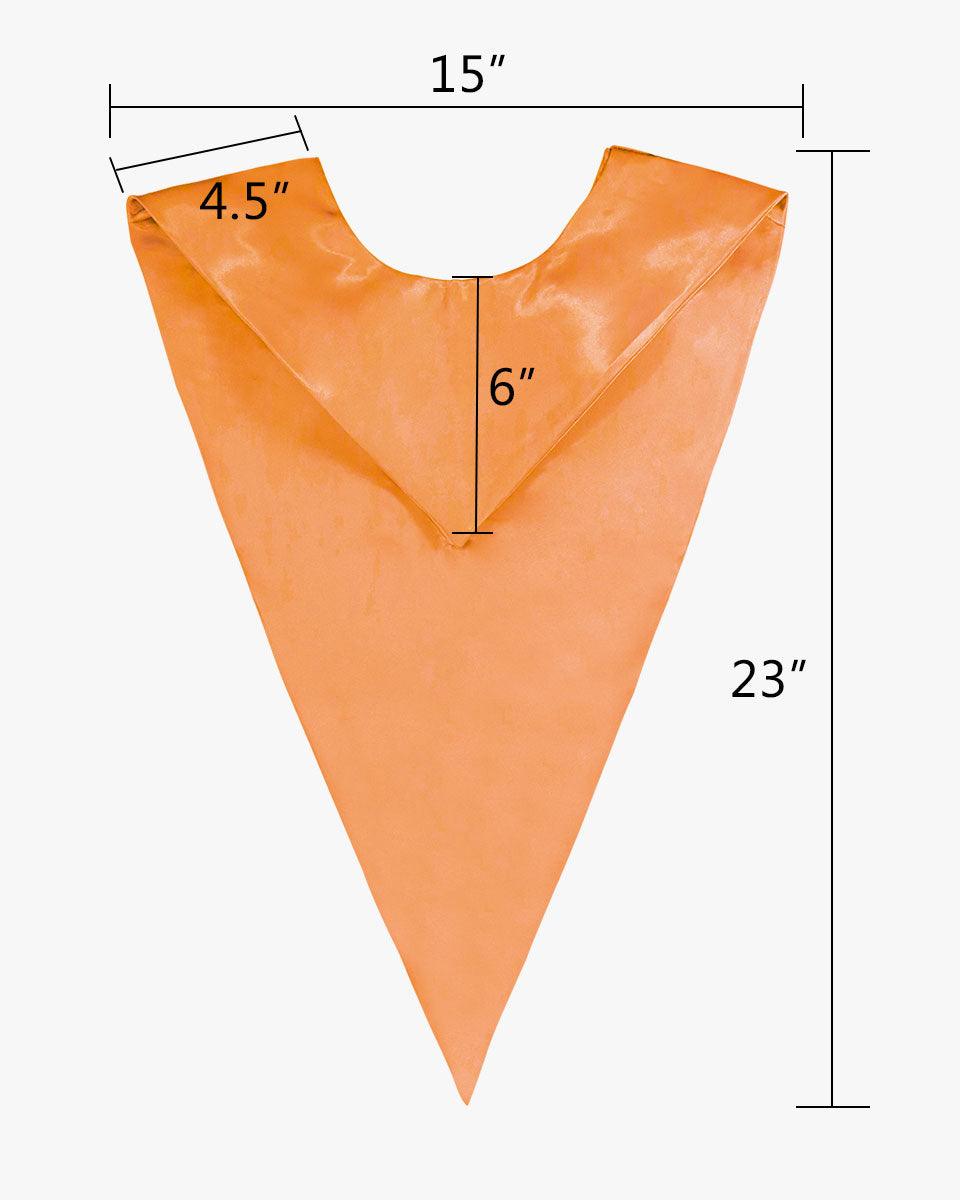 Traditional One Color V Stoles - 10 Colors Available - Graduation Gown and Cap