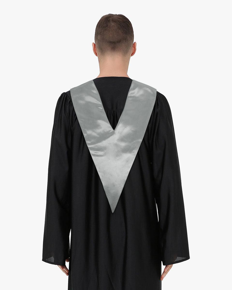 Traditional One Color V Stoles - 10 Colors Available - Graduation Gown and Cap