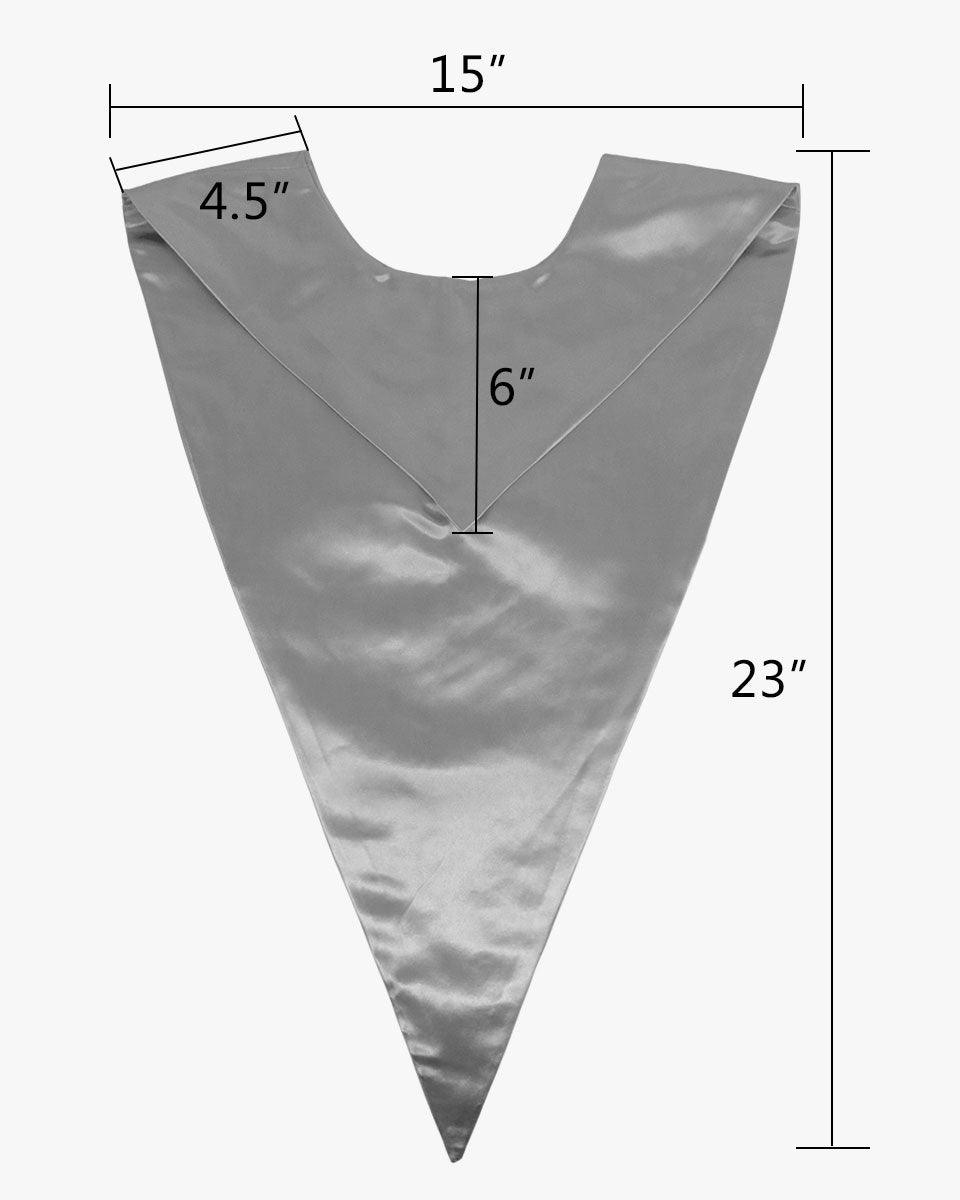 Traditional One Color V Stoles - 10 Colors Available - Graduation Gown and Cap