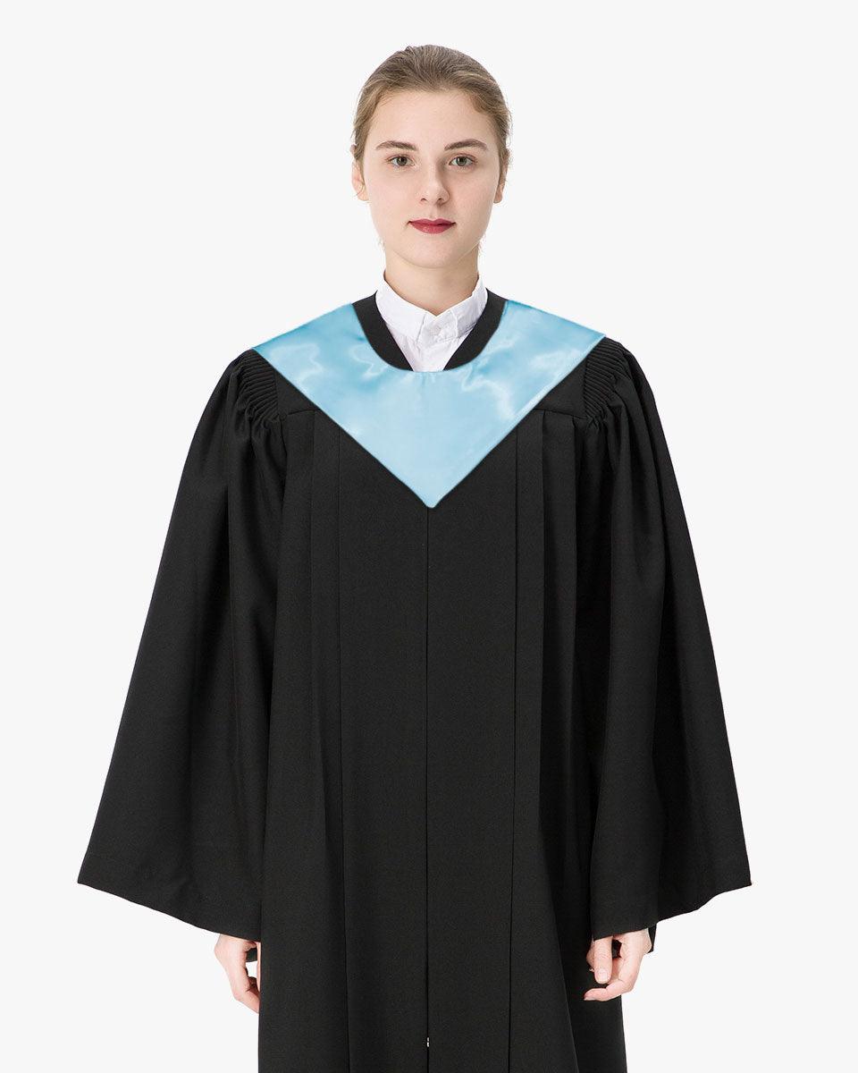 Traditional One Color V Stoles - 10 Colors Available - Graduation Gown and Cap