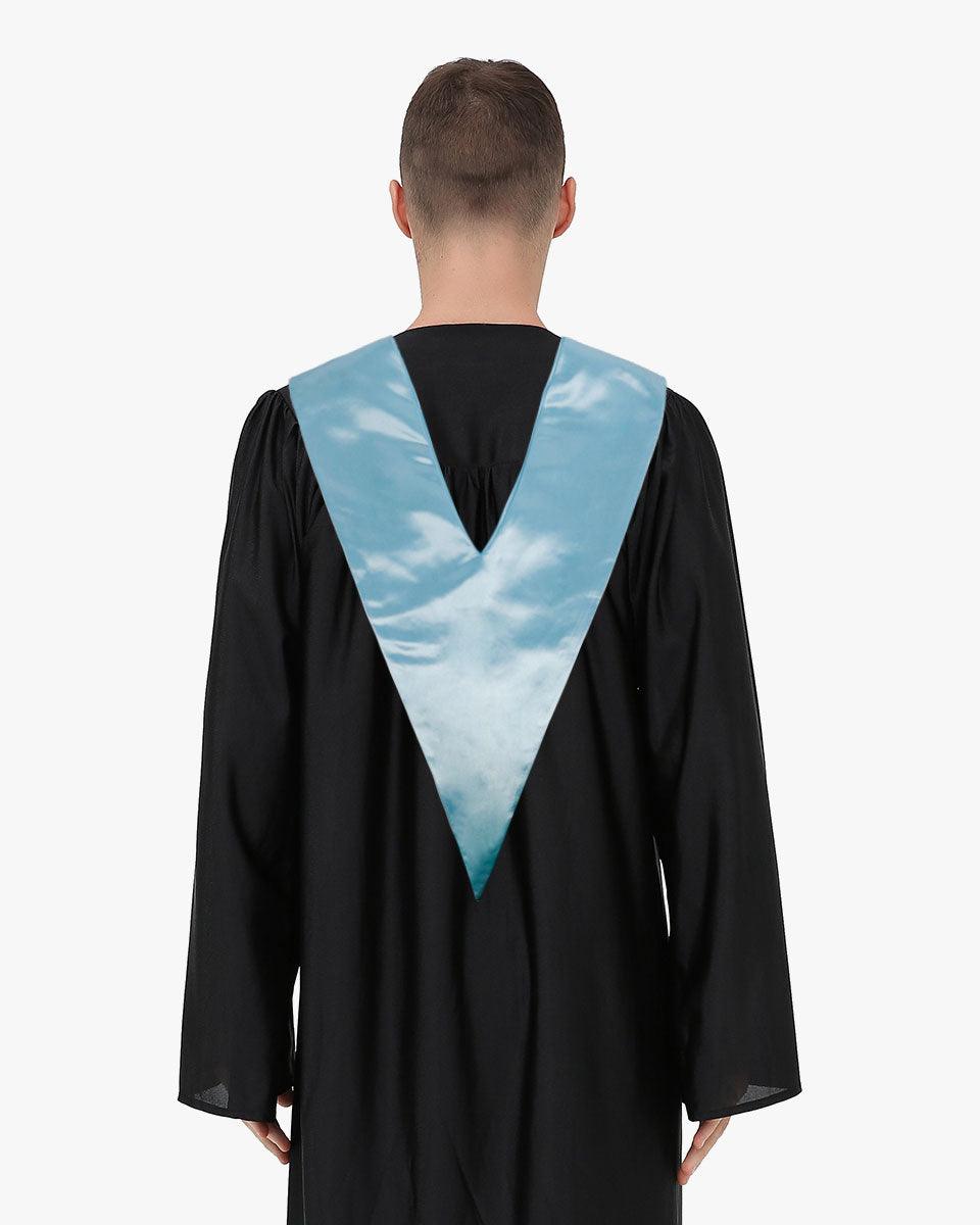 Traditional One Color V Stoles - 10 Colors Available - Graduation Gown and Cap