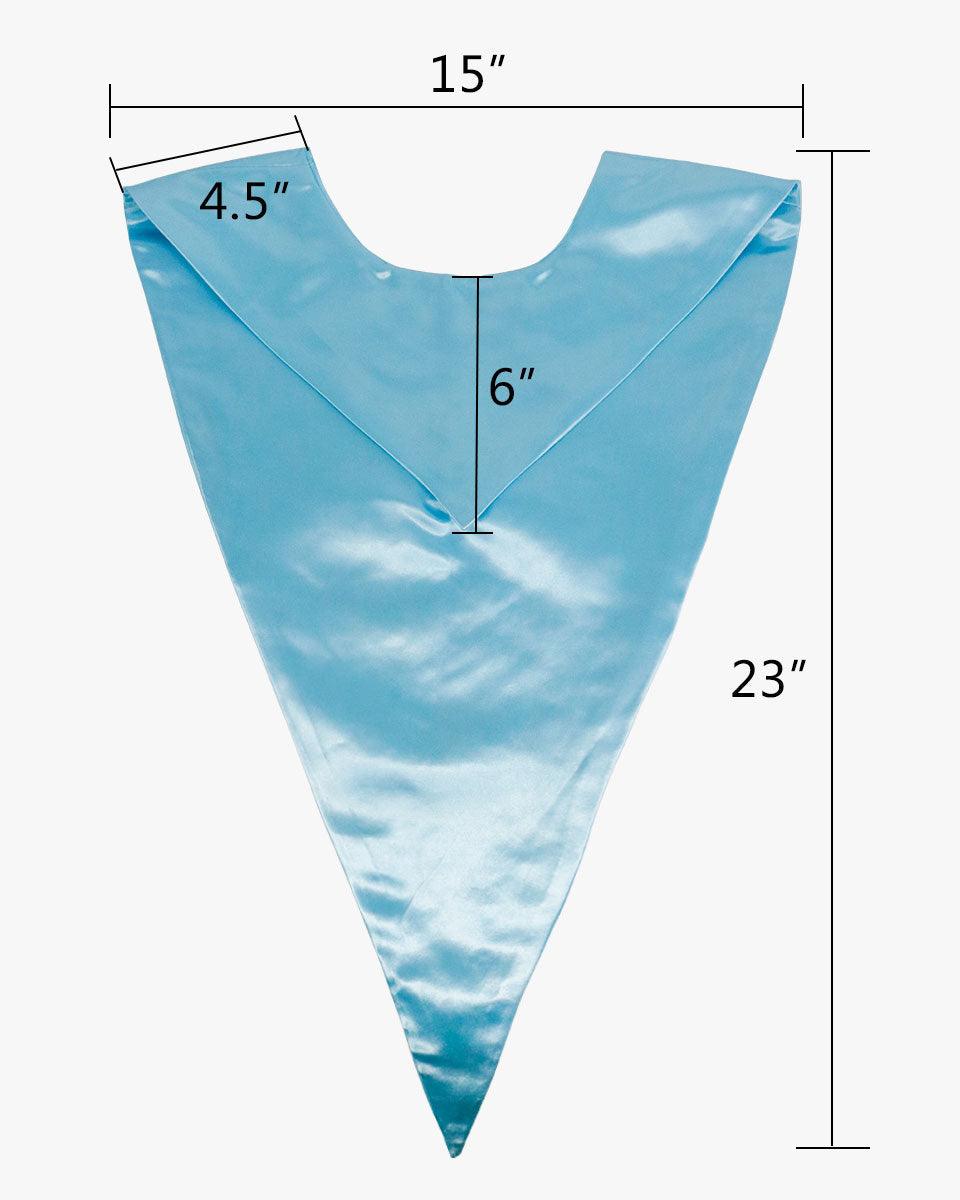 Traditional One Color V Stoles - 10 Colors Available - Graduation Gown and Cap