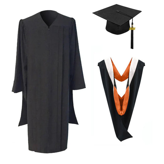 Masters Cap, Gown & Hood Package for Princeton University Graduation - Graduation Gown and Cap