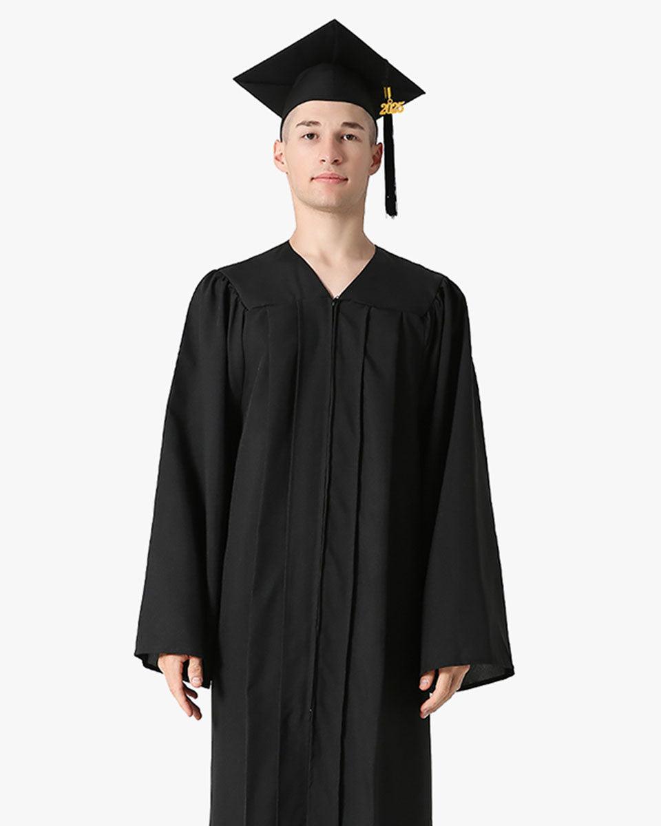 Premium Matte Graduation Cap, Gown & Tassel Package - 12 Colors Available - Graduation Gown and Cap
