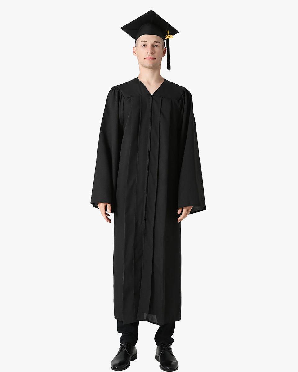Premium Matte Graduation Cap, Gown & Tassel Package - 12 Colors Available - Graduation Gown and Cap