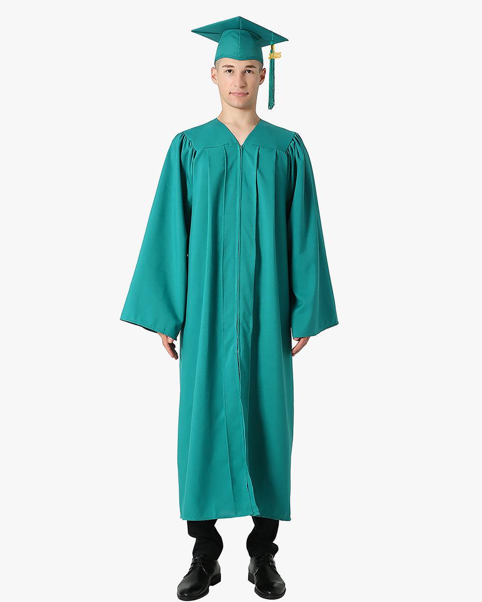 Premium Matte Graduation Cap, Gown & Tassel Package - 12 Colors Available - Graduation Gown and Cap