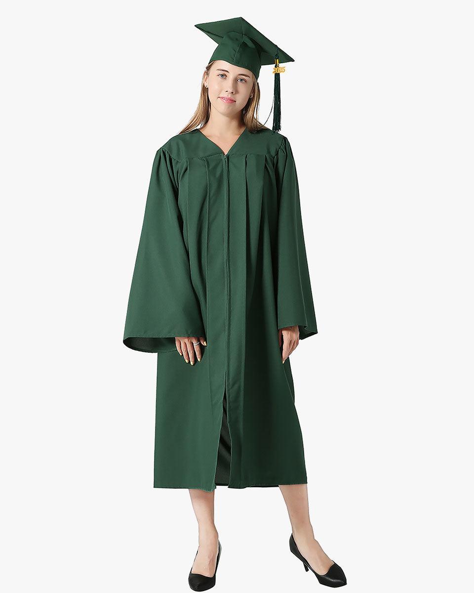 Premium Matte Graduation Cap, Gown & Tassel Package - 12 Colors Available - Graduation Gown and Cap