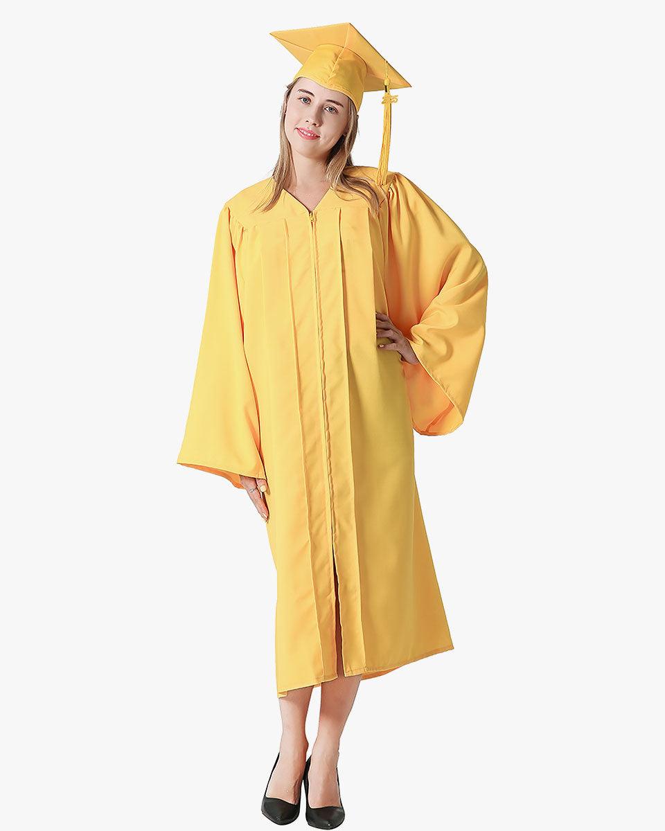 Premium Matte Graduation Cap, Gown & Tassel Package - 12 Colors Available - Graduation Gown and Cap