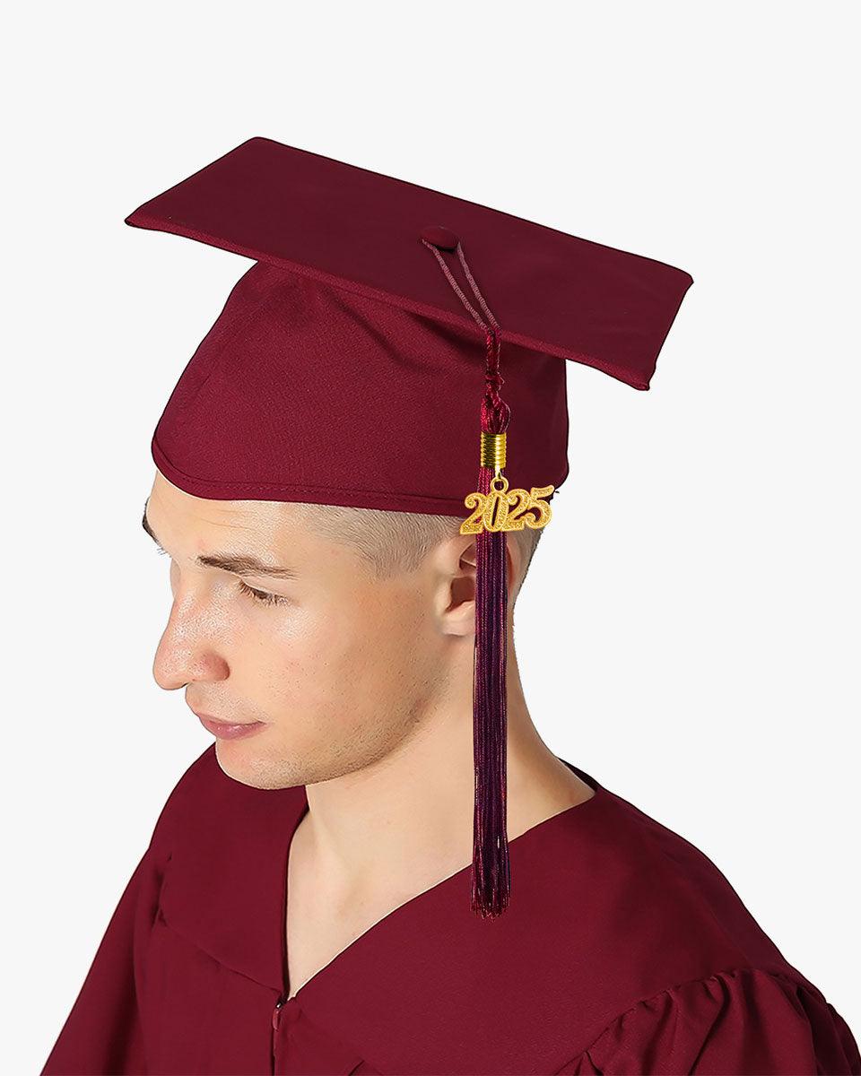 Premium Matte Graduation Cap, Gown & Tassel Package - 12 Colors Available - Graduation Gown and Cap
