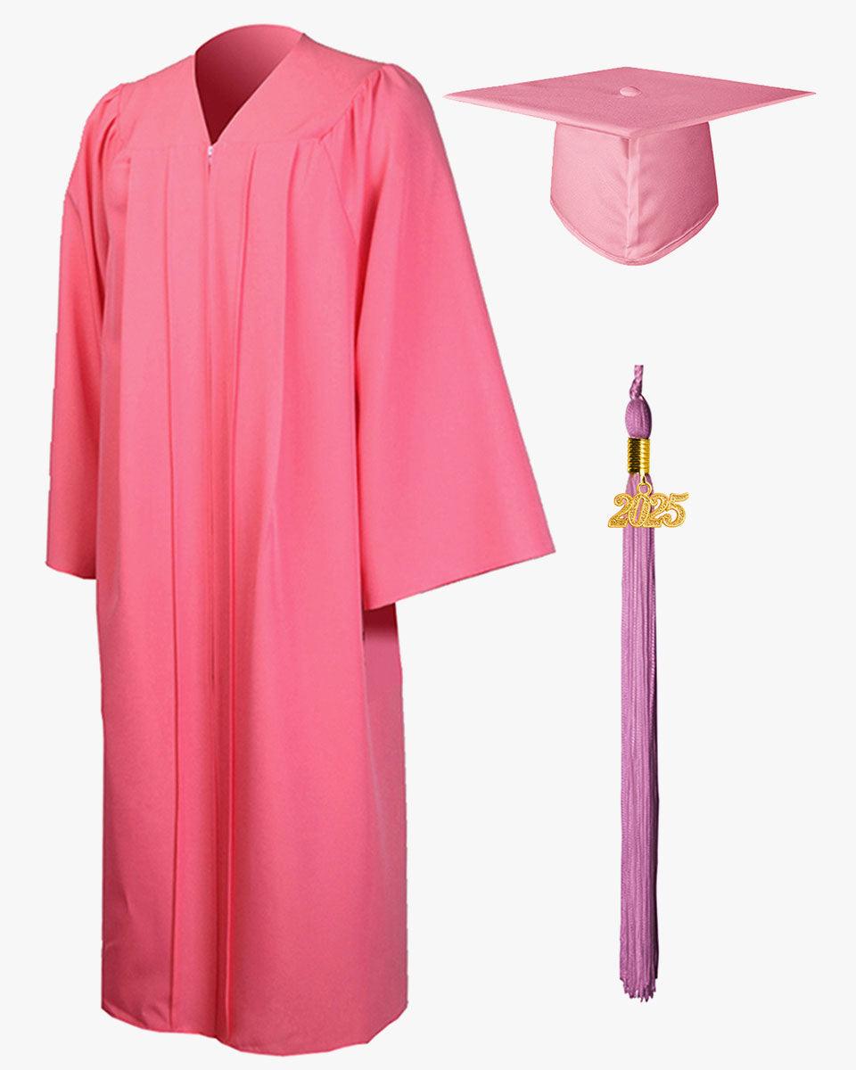 Premium Matte Graduation Cap, Gown & Tassel Package - 12 Colors Available - Graduation Gown and Cap