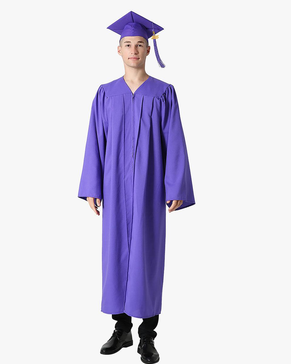 Premium Matte Graduation Cap, Gown & Tassel Package - 12 Colors Available - Graduation Gown and Cap