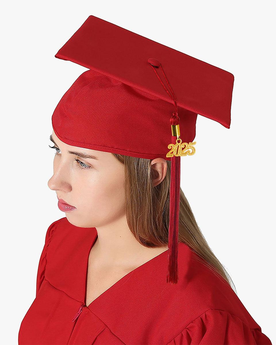 Premium Matte Graduation Cap, Gown & Tassel Package - 12 Colors Available - Graduation Gown and Cap