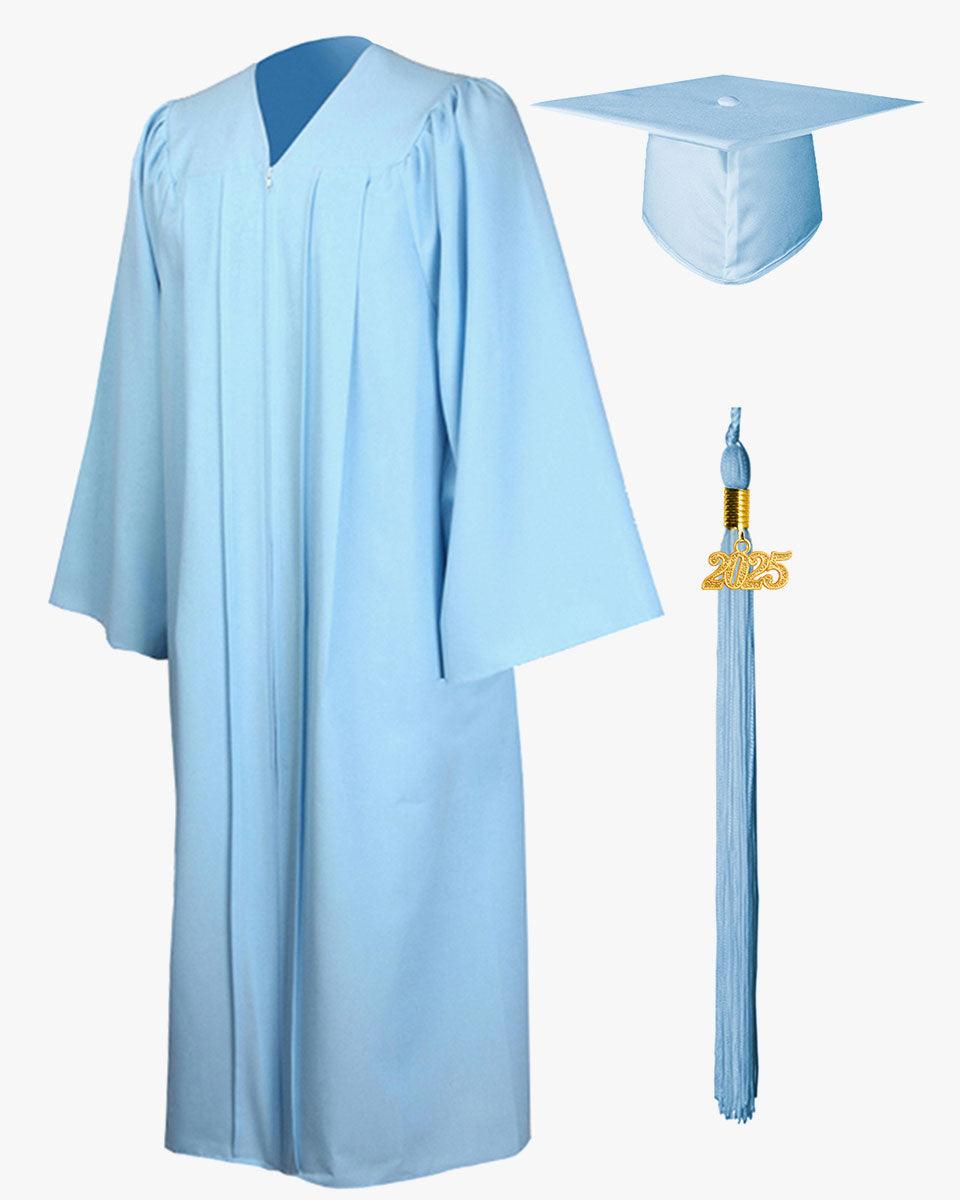 Premium Matte Graduation Cap, Gown & Tassel Package - 12 Colors Available - Graduation Gown and Cap