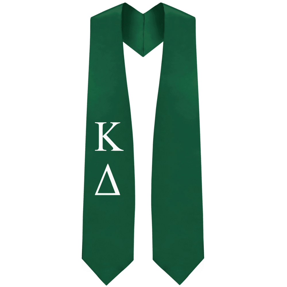 Kappa Delta Greek Lettered Stole - Graduation Gown and Cap
