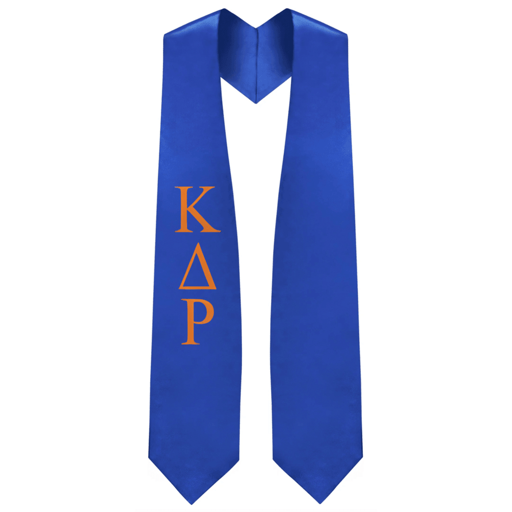 Kappa Delta Rho Greek Lettered Stole - Graduation Gown and Cap