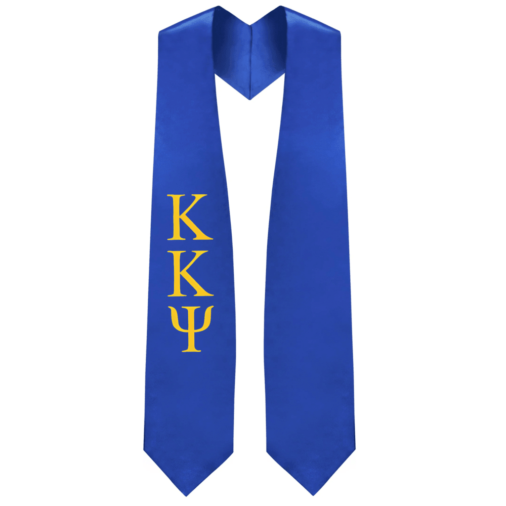 Kappa Kappa Psi Greek Lettered Stole - Graduation Gown and Cap