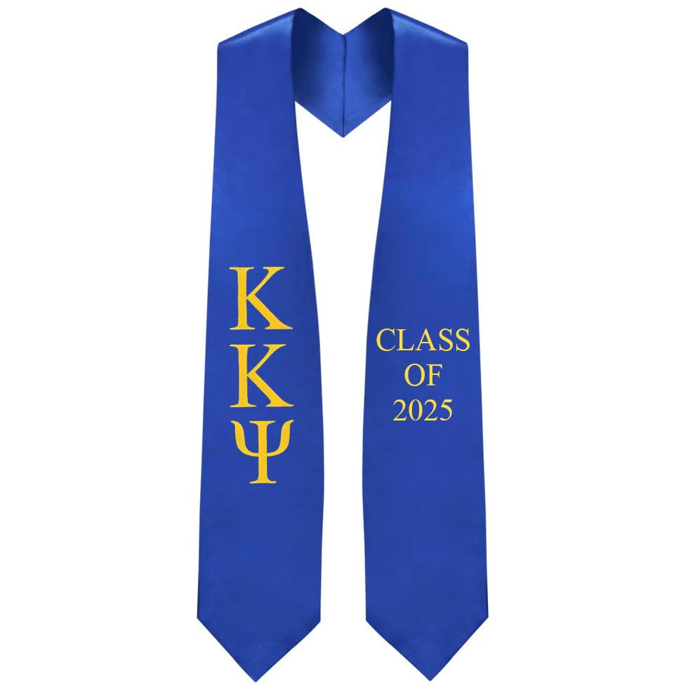 Kappa Kappa Psi Lettered Stole W/ Year - Graduation Gown and Cap