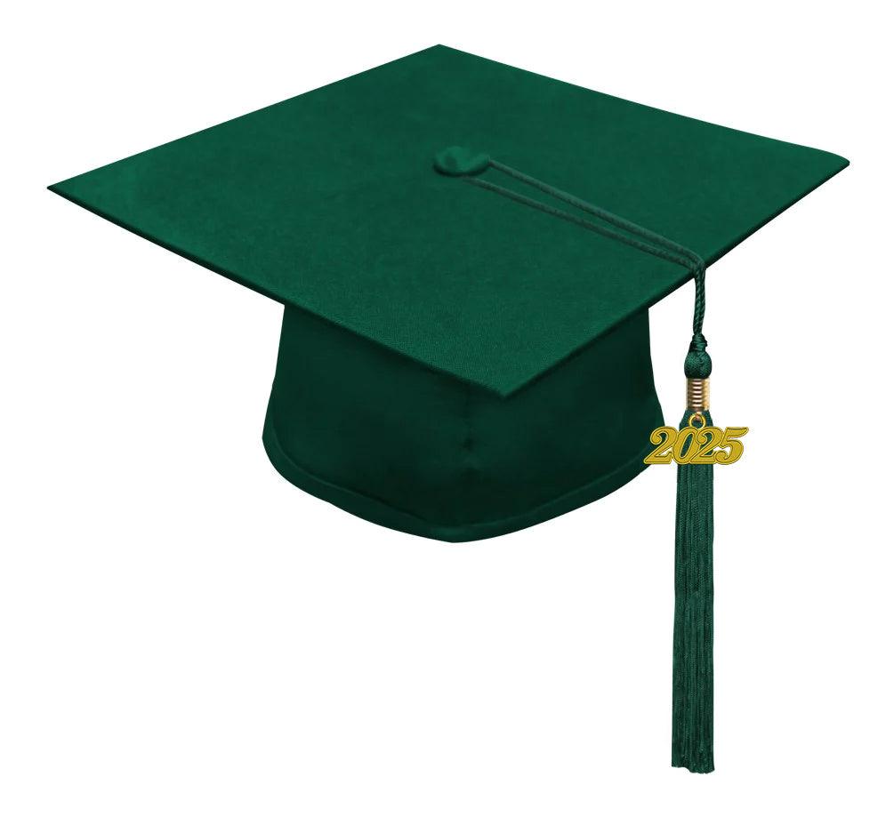 Matte Hunter Elementary Cap & Tassel - Graduation Gown and Cap