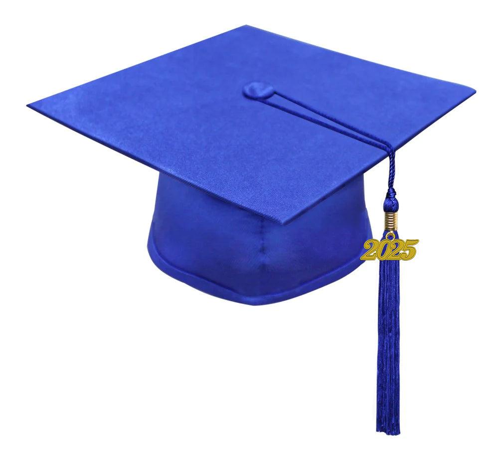 Matte Royal Blue Elementary Cap & Tassel - Graduation Gown and Cap