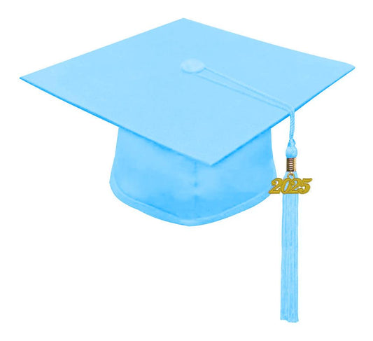 Matte Light Blue Kindergarten/Preschool Cap & Tassel - Graduation Gown and Cap