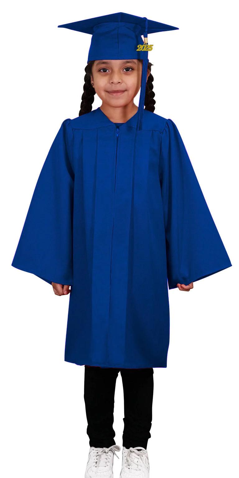 Matte Royal Blue Kindergarten/Preschool Cap & Gown - Graduation Gown and Cap