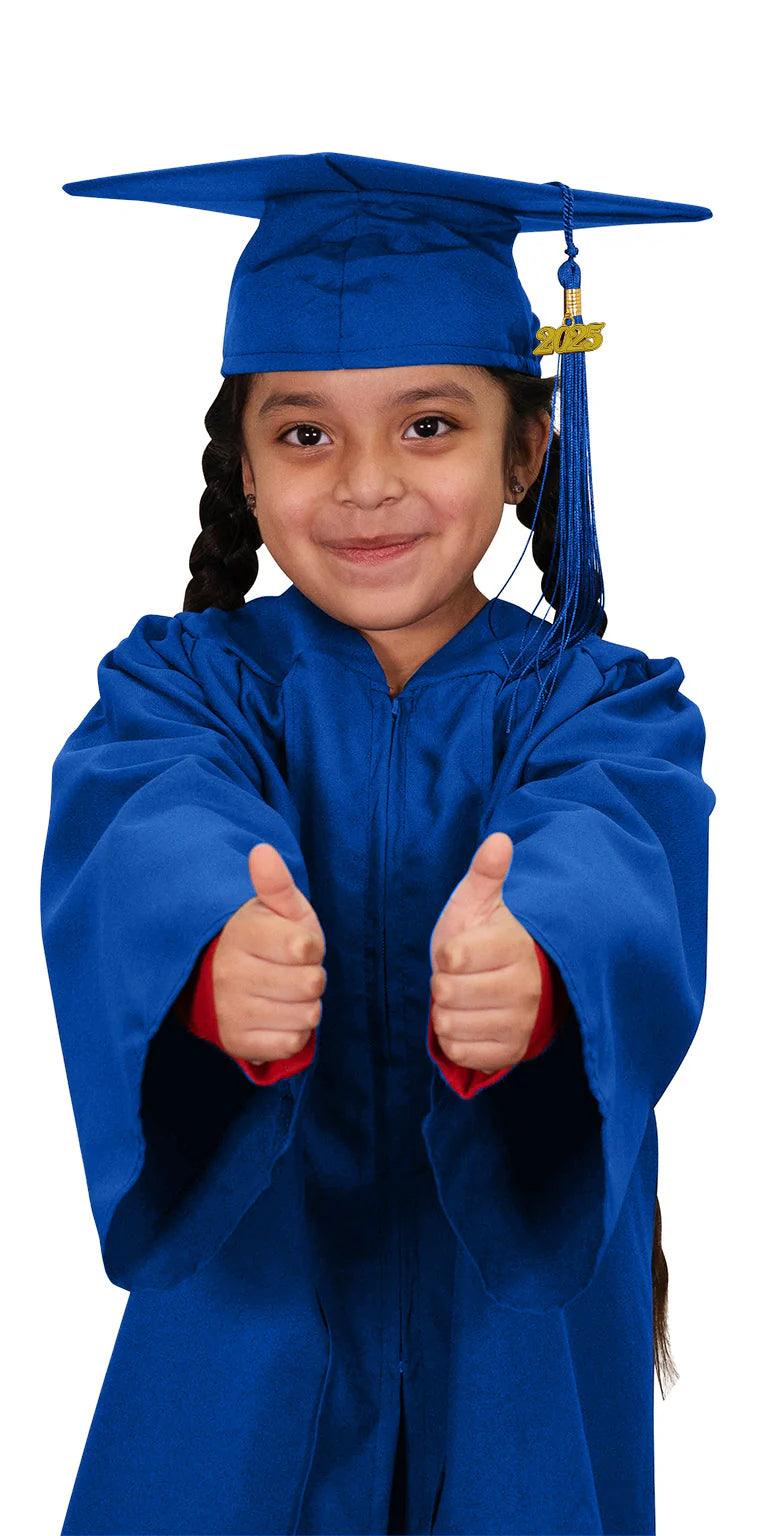 Matte Royal Blue Kindergarten/Preschool Cap & Gown - Graduation Gown and Cap