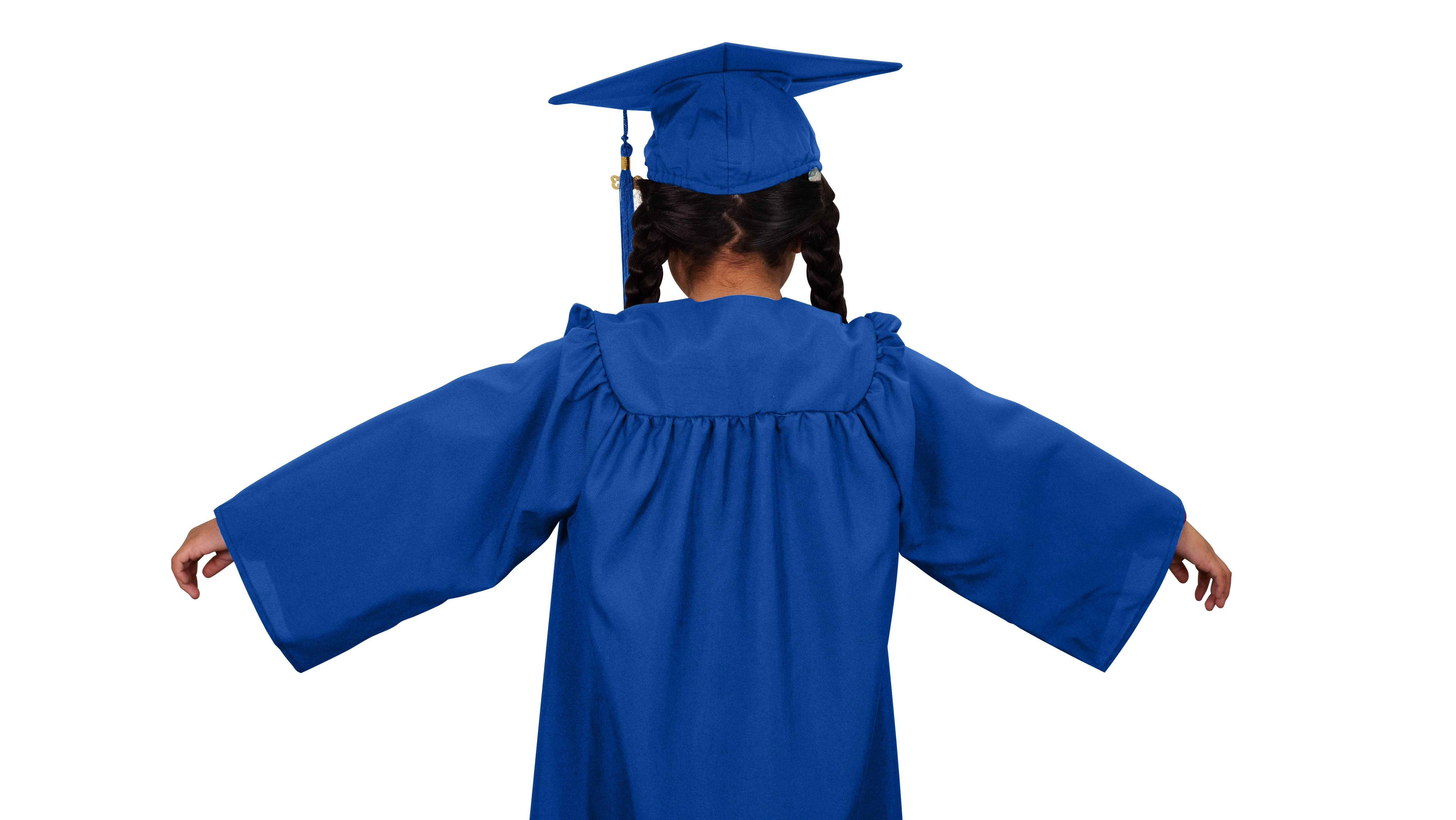 Matte Royal Blue Kindergarten/Preschool Cap & Gown - Graduation Gown and Cap
