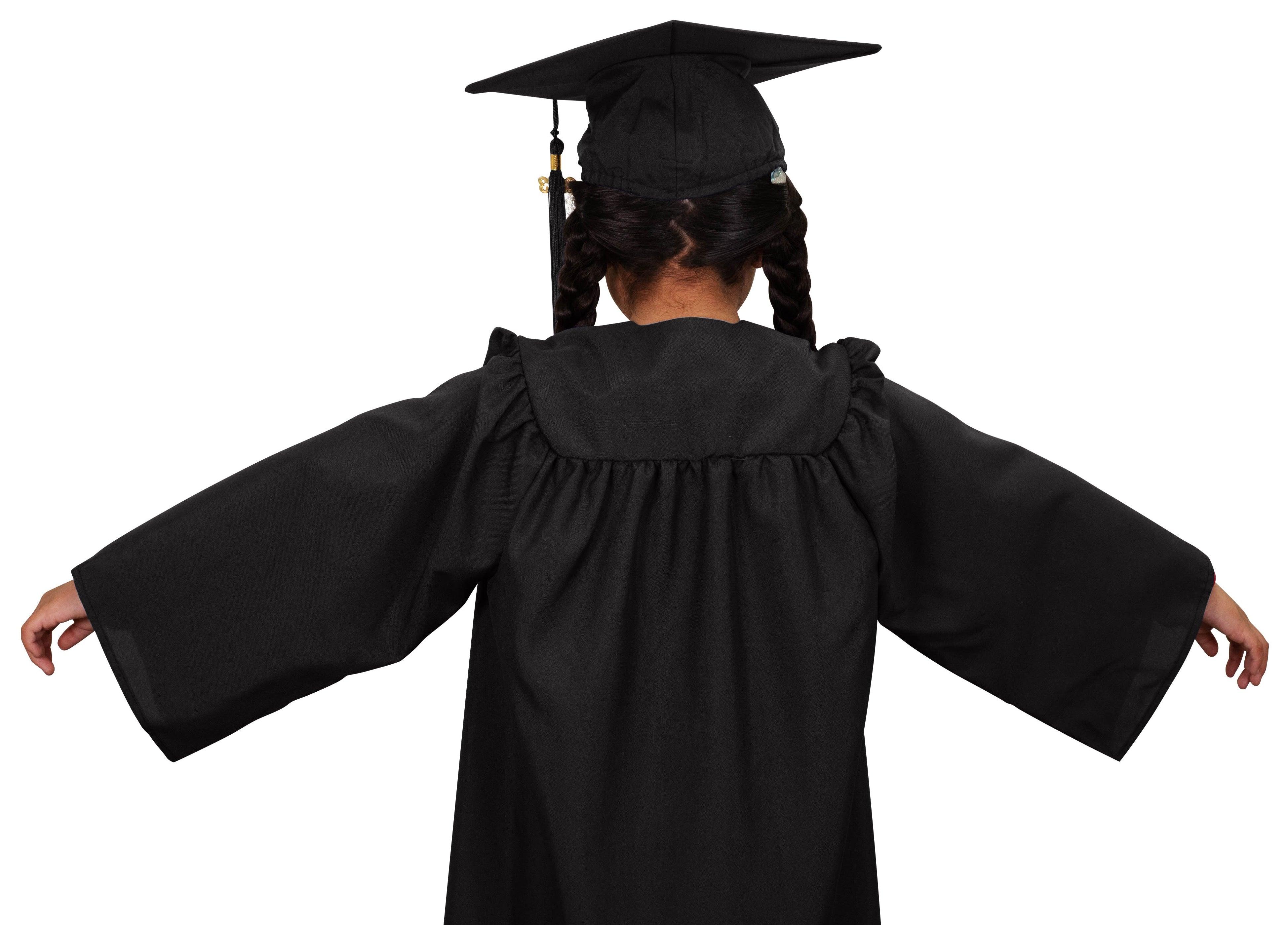 Matte Black Kindergarten/Preschool Cap & Gown - Graduation Gown and Cap