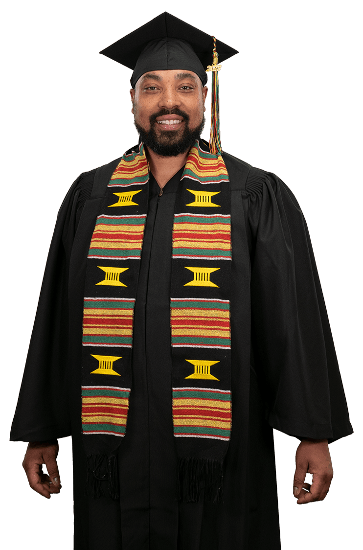 Kente Graduation Kente Stole, Handwoven Kente Sash Cloth - Graduation Gown and Cap