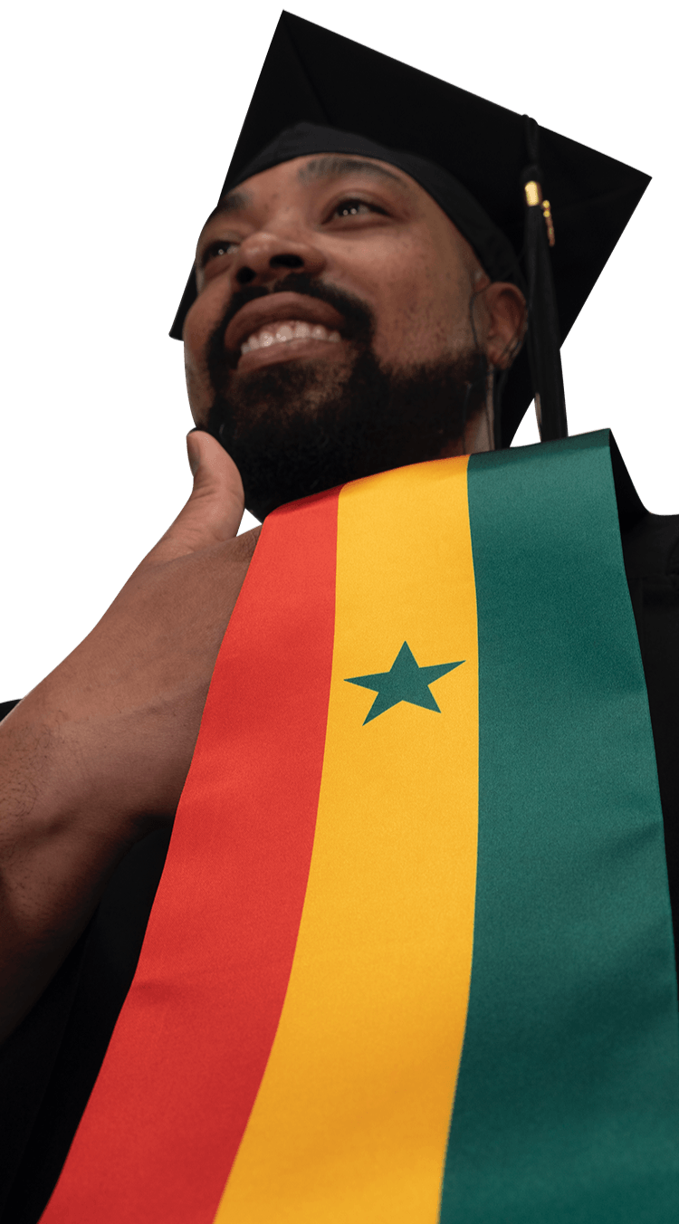 Senegal Graduation Stole - Senegal Flag Sash - Graduation Gown and Cap