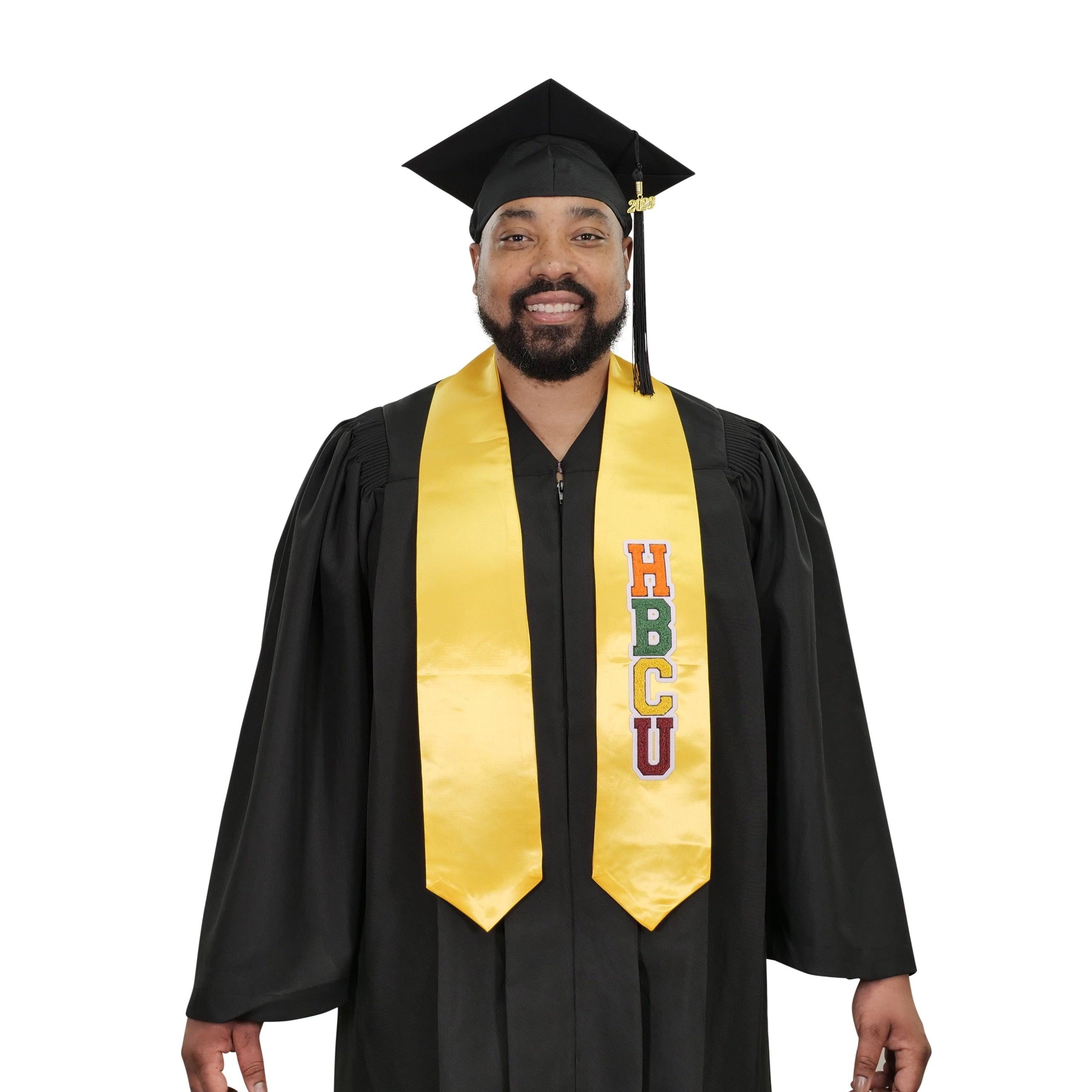 Gold HBCU Stoles - Graduation Gown and Cap