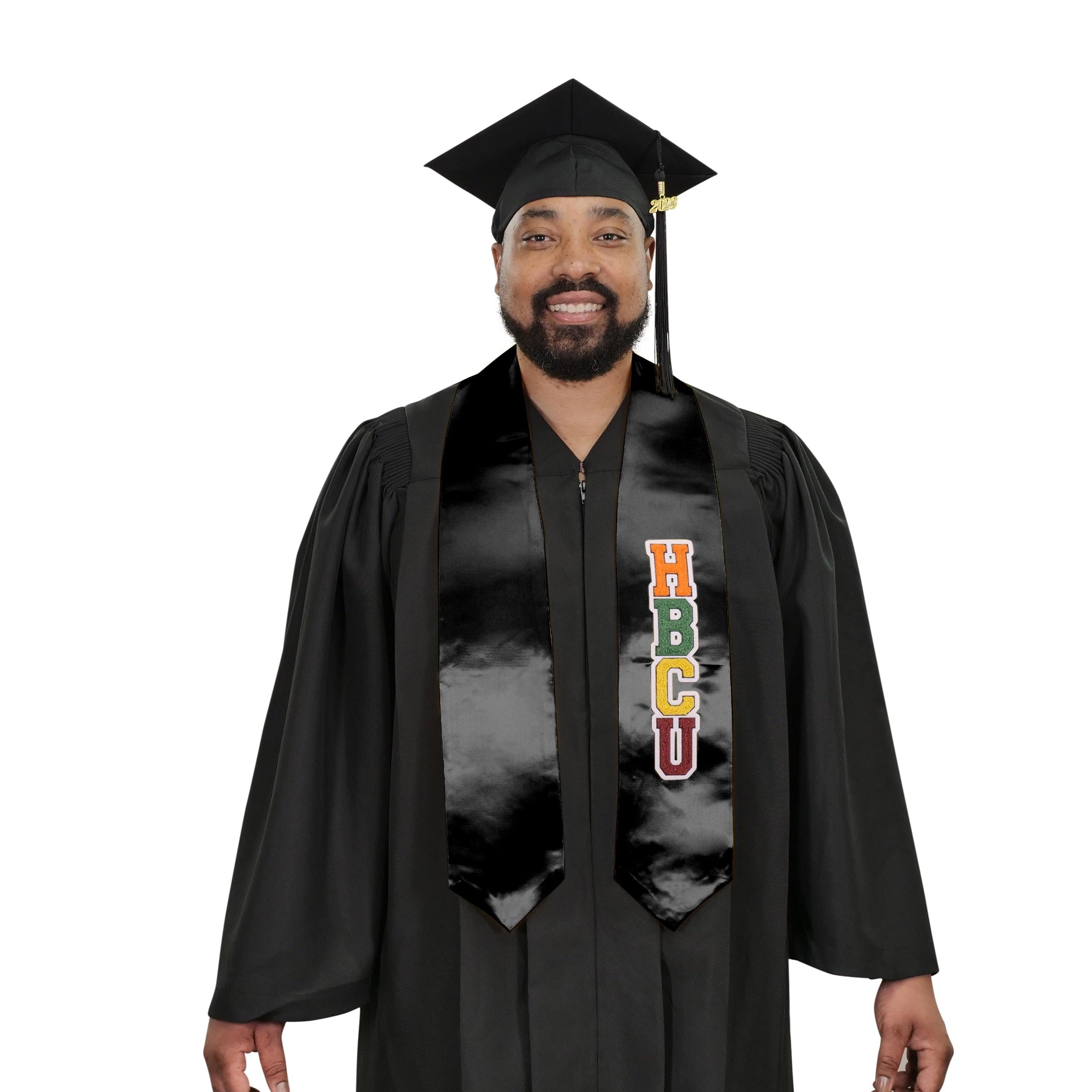 Black HBCU Stoles - Graduation Gown and Cap