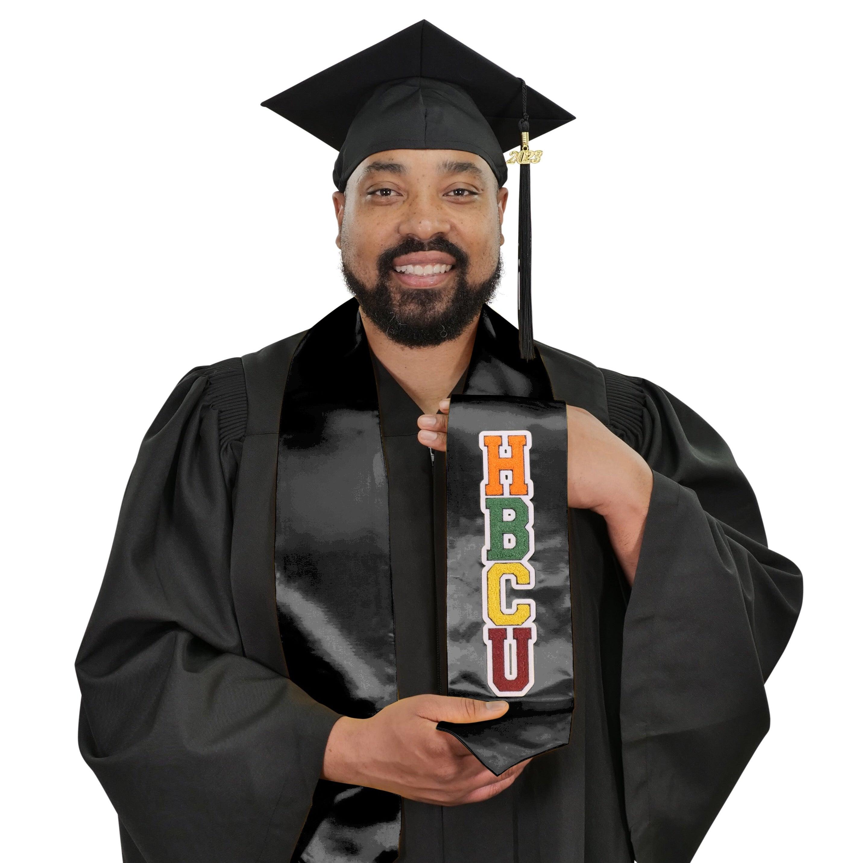 Black HBCU Stoles - Graduation Gown and Cap