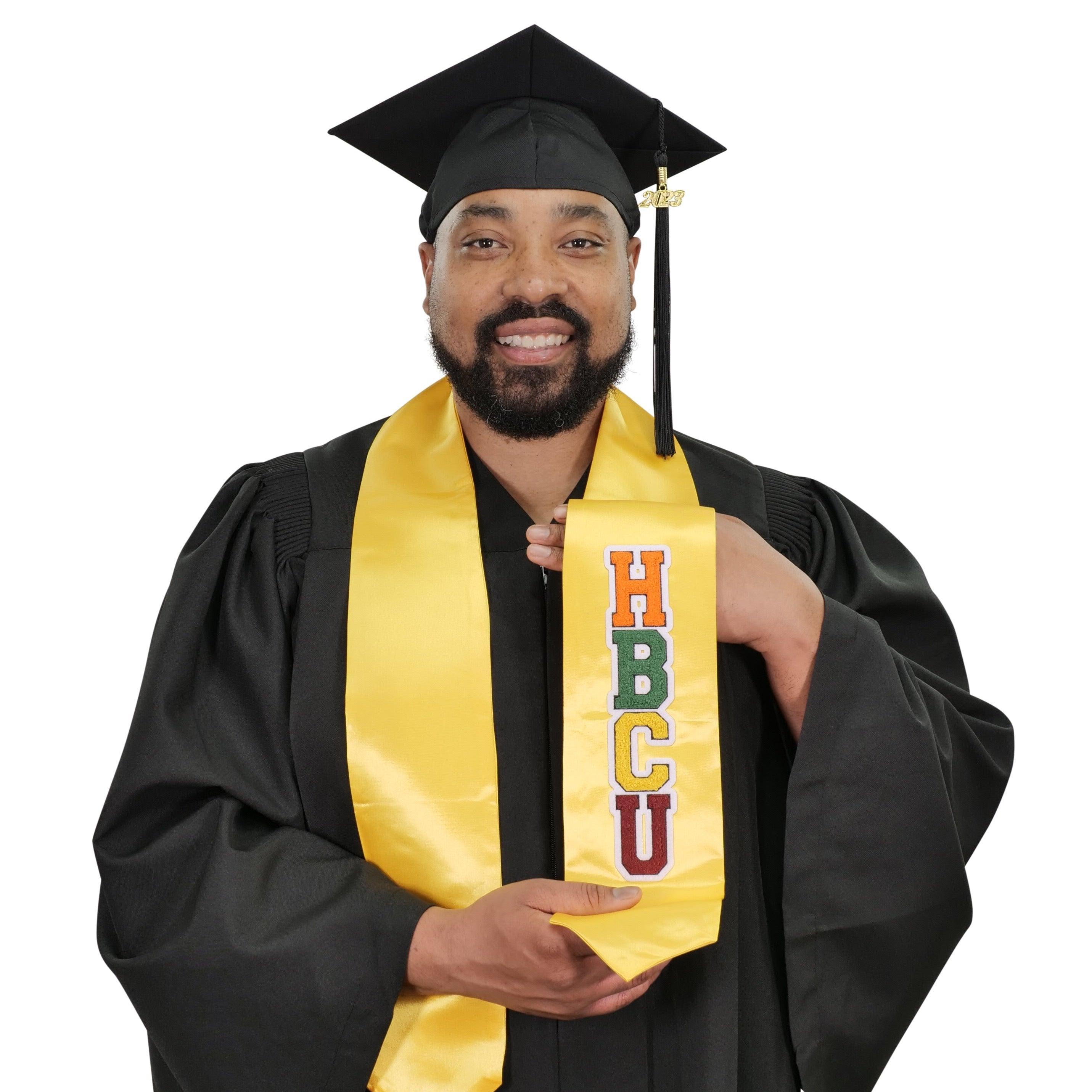 Gold HBCU Stoles - Graduation Gown and Cap