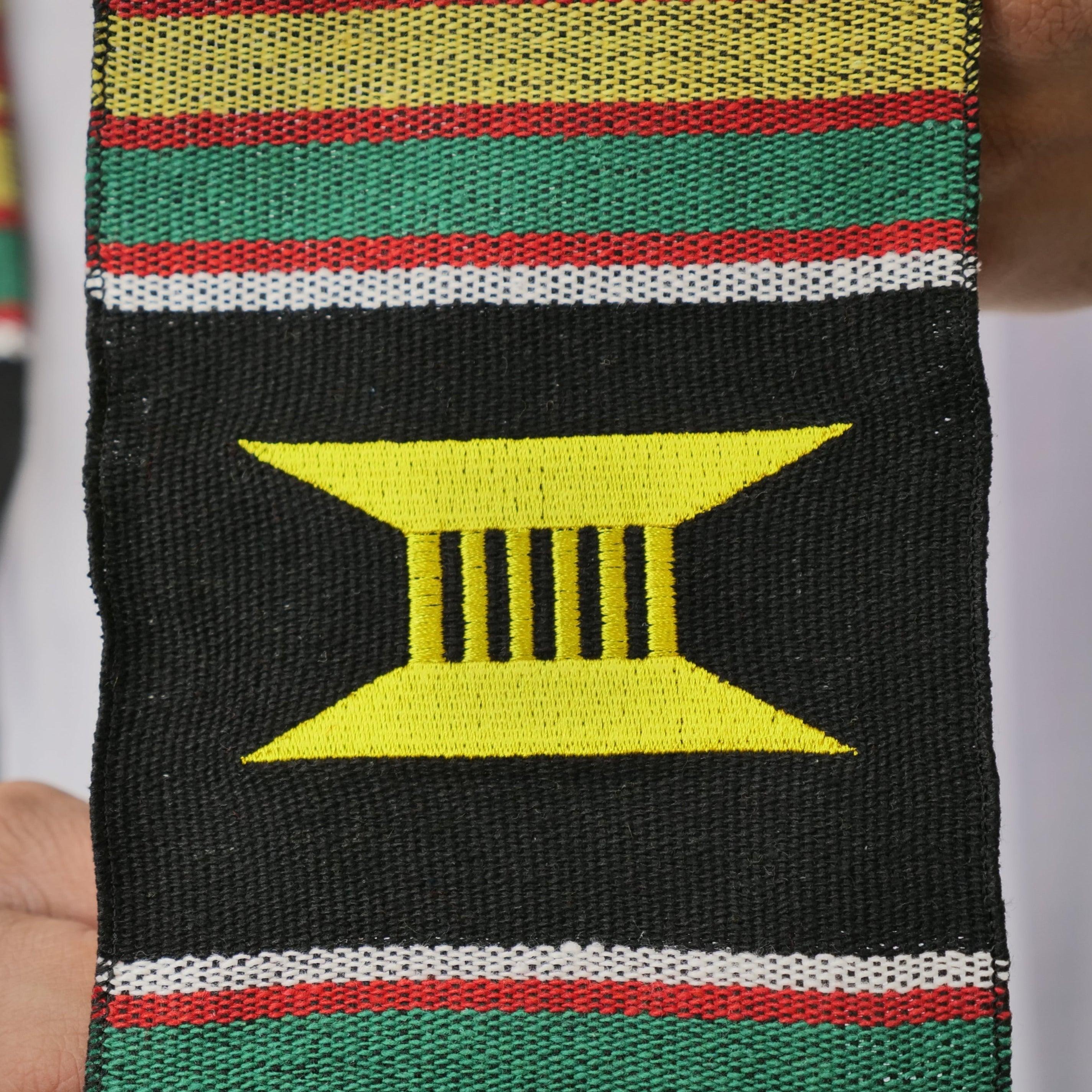 Kente Graduation Kente Stole, Handwoven Kente Sash Cloth - Graduation Gown and Cap
