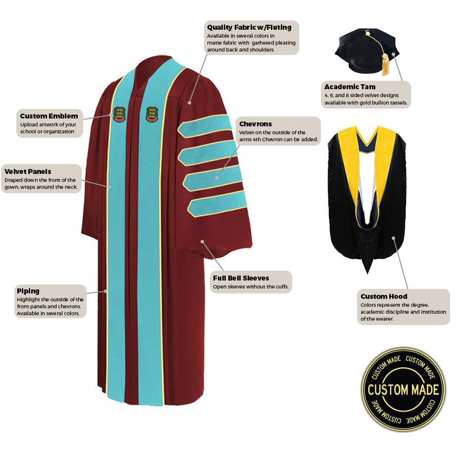 Custom Faculty Regalia Package for Ferris State University - Graduation Gown and Cap