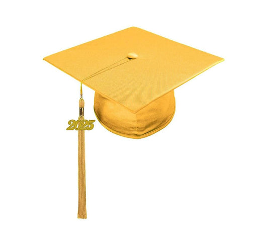 Shiny Antique Gold Elementary Cap & Tassel - Graduation Gown and Cap