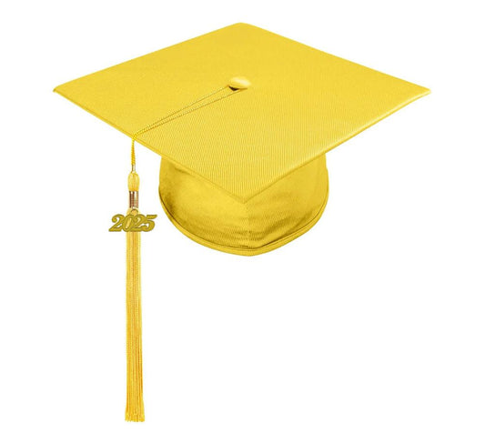 Shiny Gold Junior High/Middle School Cap & Tassel - Graduation Gown and Cap