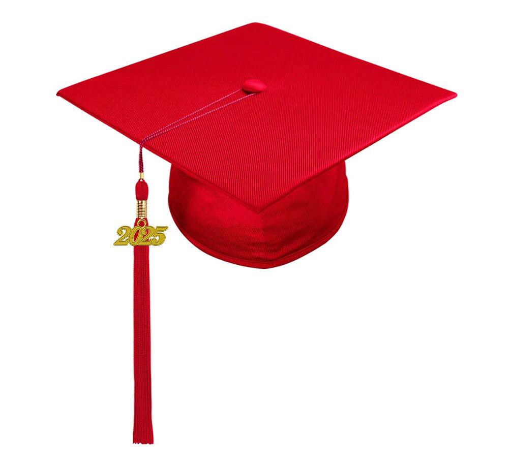Shiny Red Elementary Cap & Gown - Graduation Gown and Cap