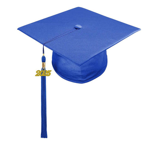 Shiny Royal Blue Kindergarten/Preschool Cap & Tassel - Graduation Gown and Cap