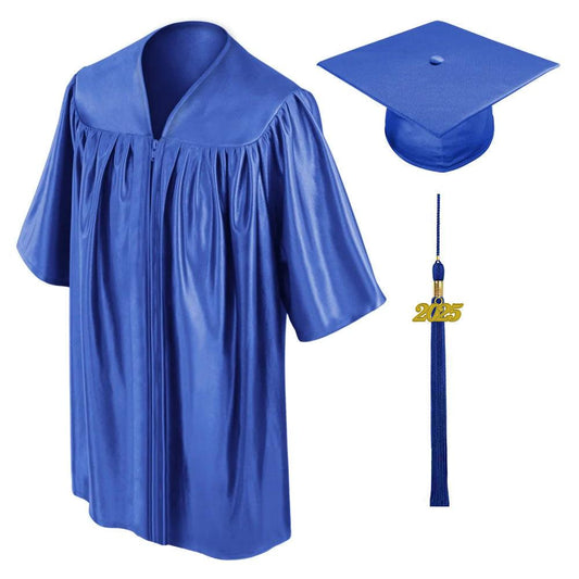 Shiny Royal Blue Kindergarten/Preschool Cap & Gown - Graduation Gown and Cap