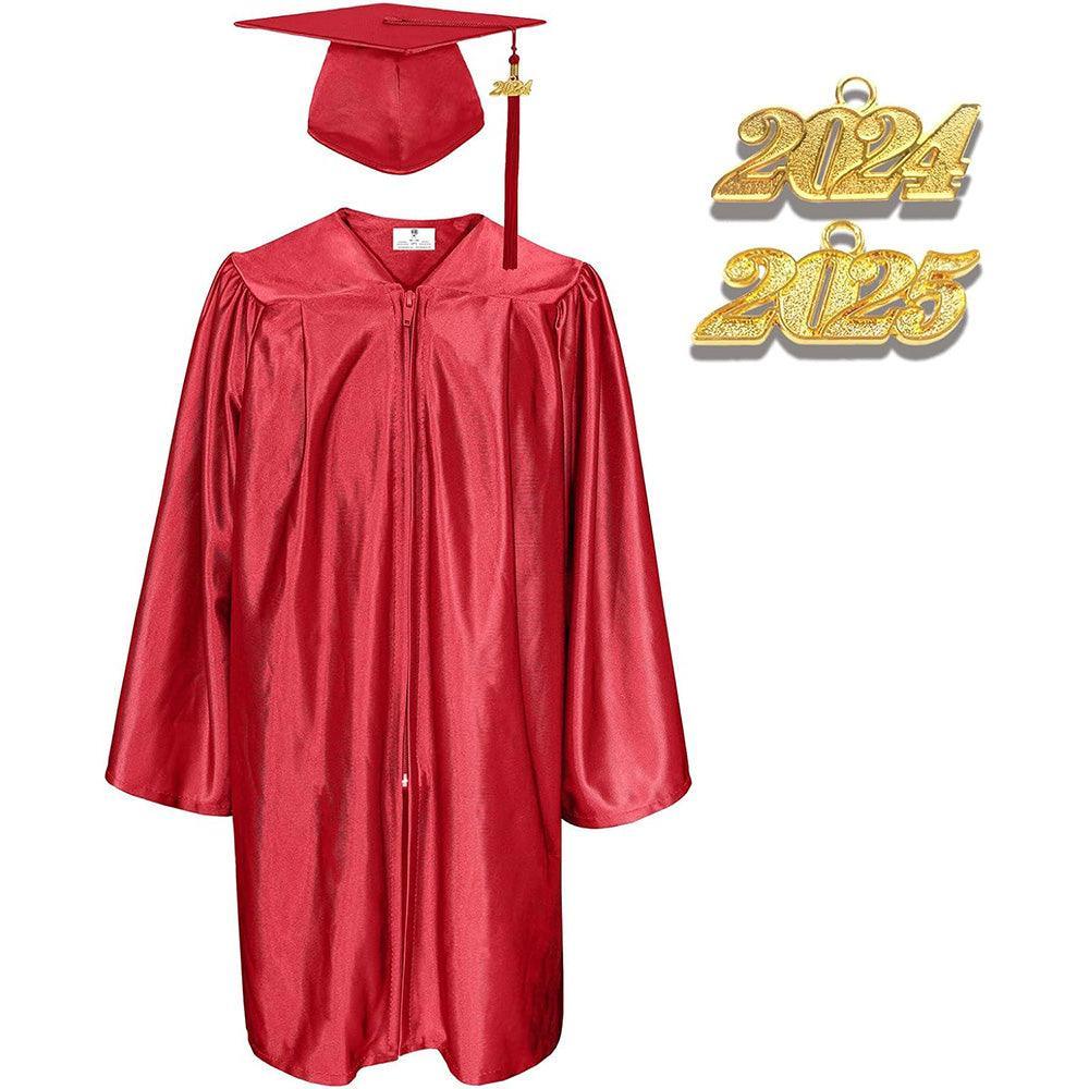 12 Colors Shiny Kindergarten/Preschool Graduation Cap and Gown - Graduation Gown and Cap