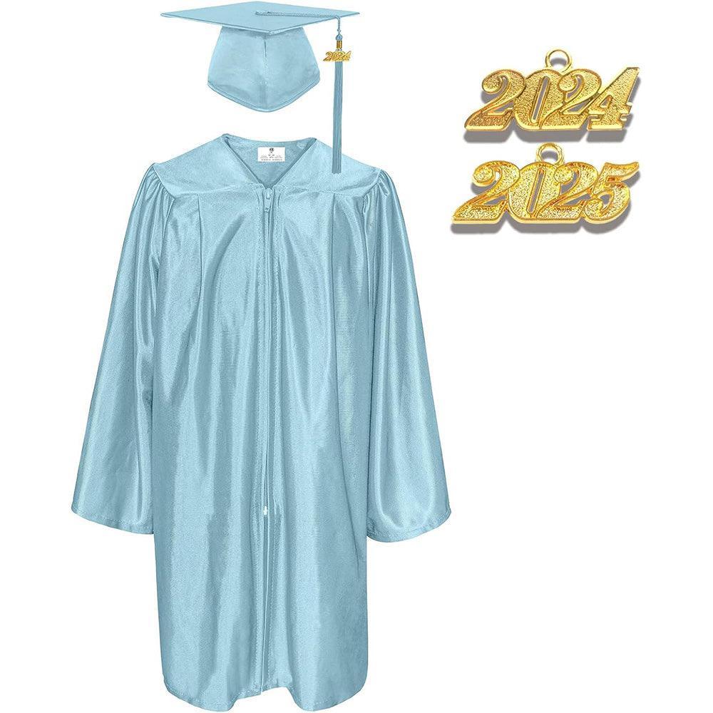 12 Colors Shiny Kindergarten/Preschool Graduation Cap and Gown - Graduation Gown and Cap